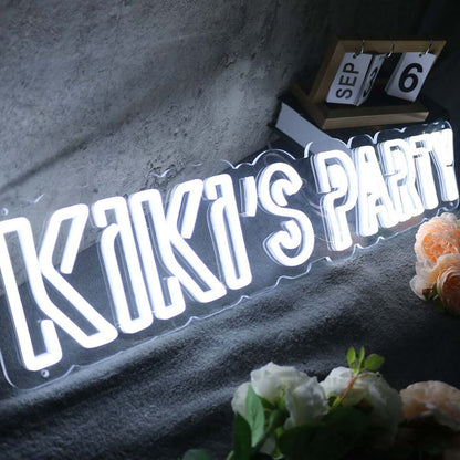Kikis Party White Led Neon Sign - Shineneon