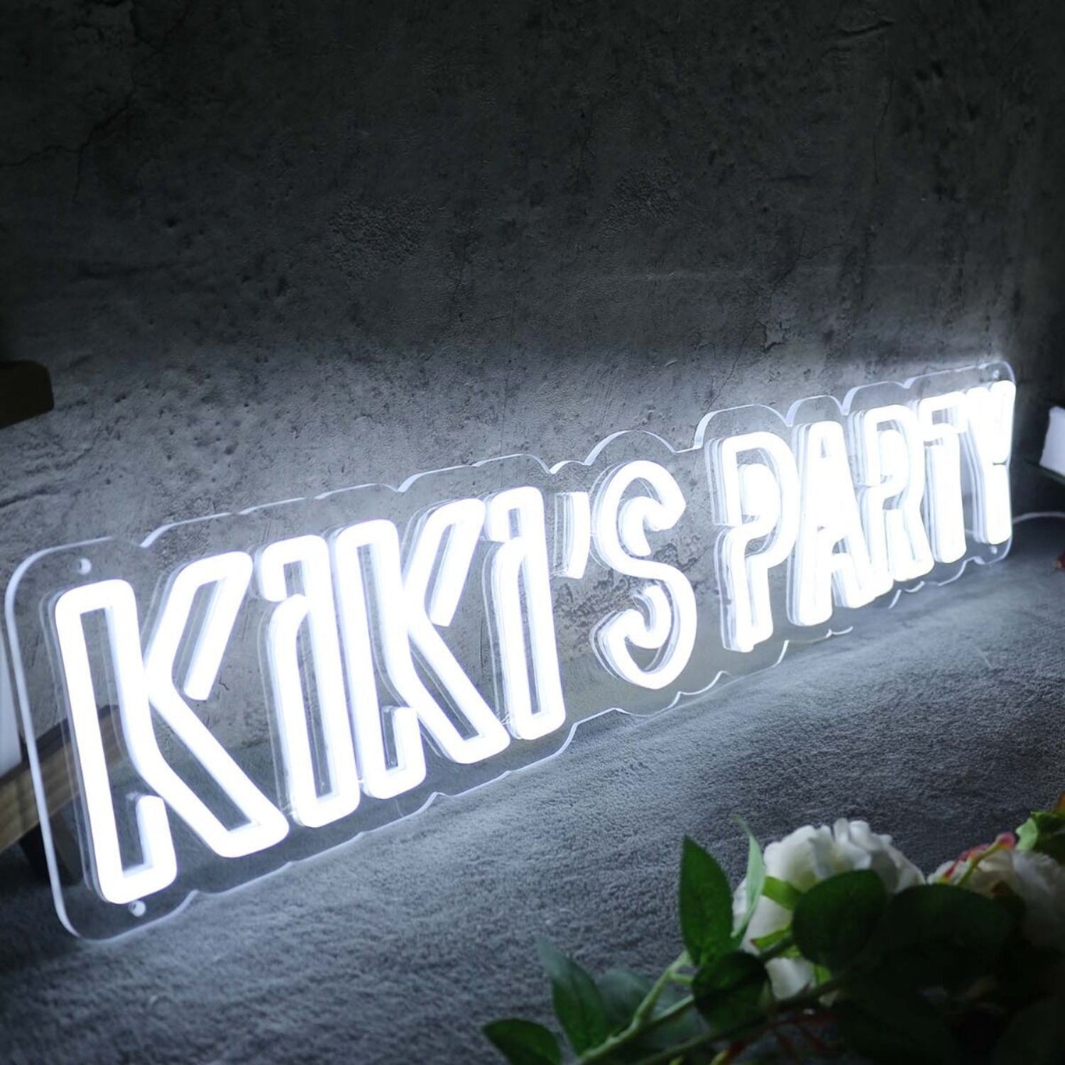 Kikis Party White Led Neon Sign - Shineneon
