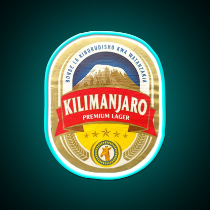 Kilimanjaro Beer Bar Decor Led Neon Sign Rgb Color - Size and dimension reference