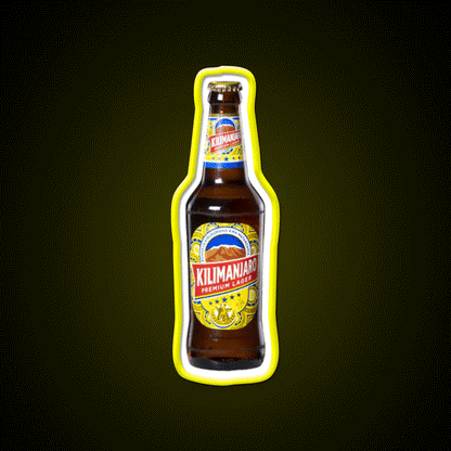 Kilimanjaro Beer Bar Decor Led Neon Sign Wall Art Rgb Color - Custom LED neon sign front view
