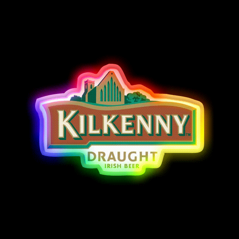 Kilkenny Draught Beer Essential Beer Bar Decor Led Neon Sign Rgb Color - LED neon sign close-up detail