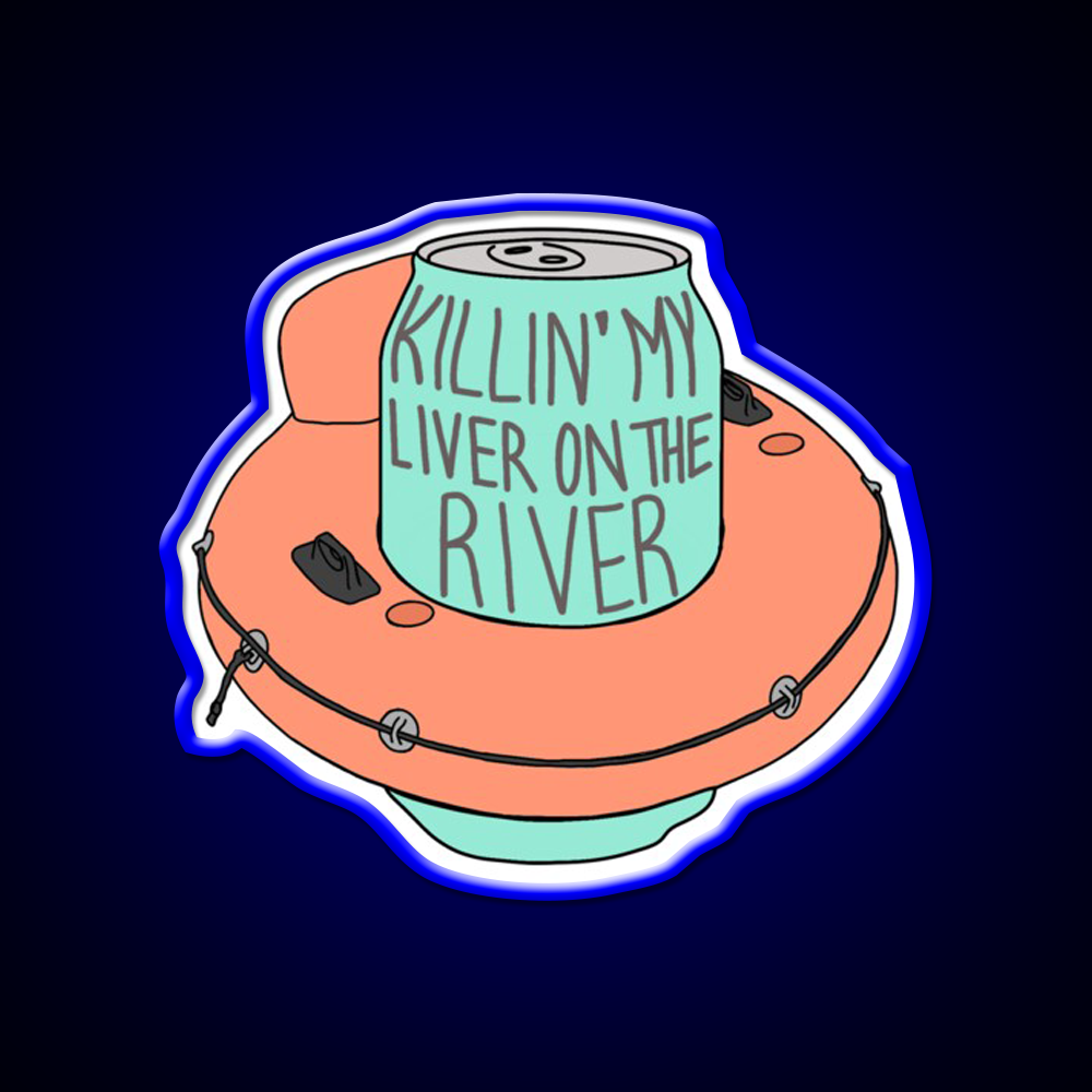 Killin My Liver On The River Beer Bar Decor Led Neon Sign Rgb Color - LED neon sign view 5