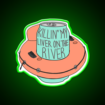 Killin My Liver On The River Beer Bar Decor Led Neon Sign Rgb Color - LED neon sign view 8