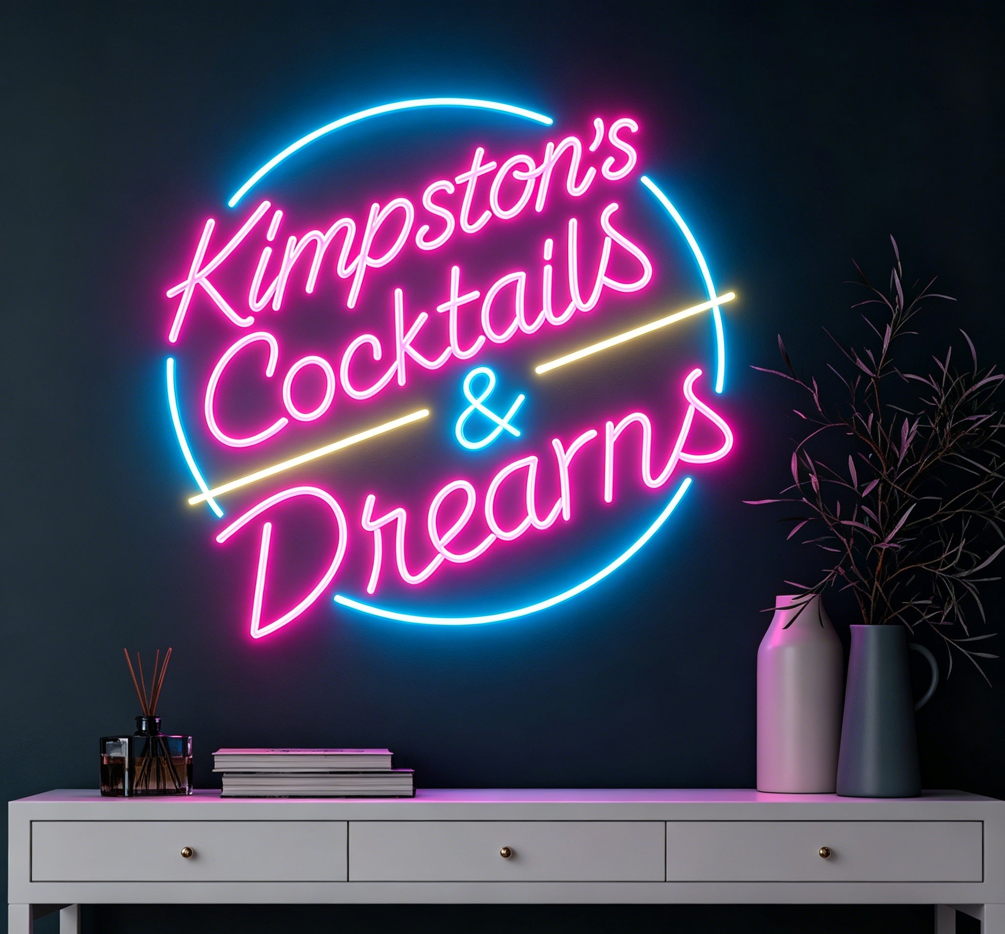 Kimpston’s Cocktails and Dreams Custom LED Neon Sign - Shineneon