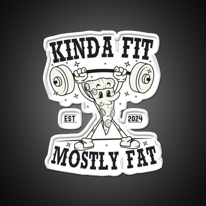 Kinda Fit Mostly Fat Gym Fitness Led Neon Sign Rgb Color
