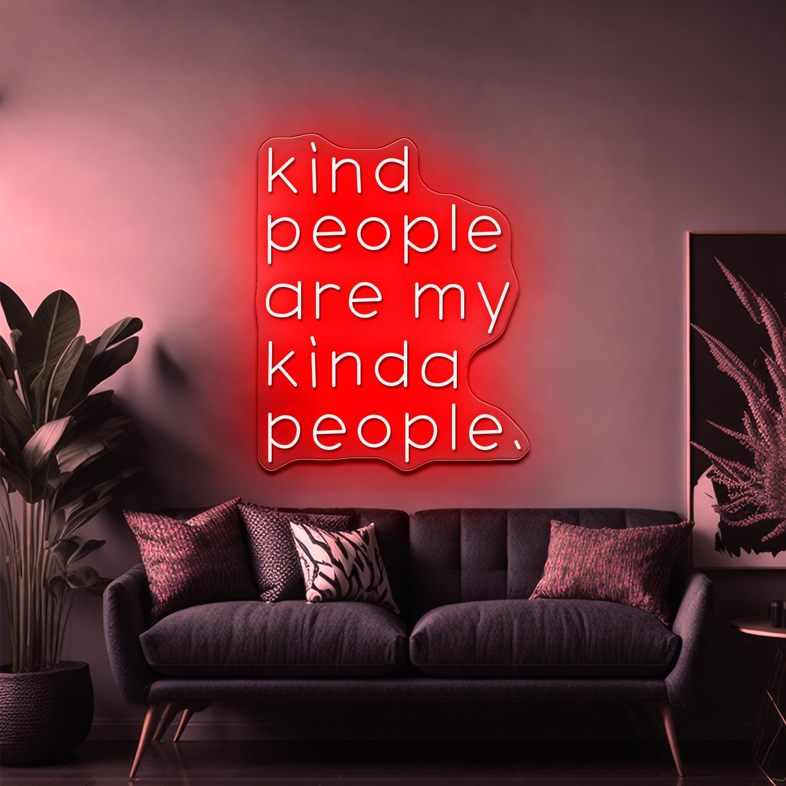 Kinda Sad But Stayin Rad Artwork Neon Sign Wall Art - Shineneon