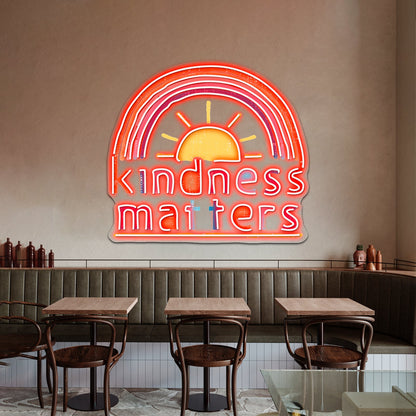 Kindness Matters Typography Design Rainbow Artwork Neon Signs For Sale - Shineneon