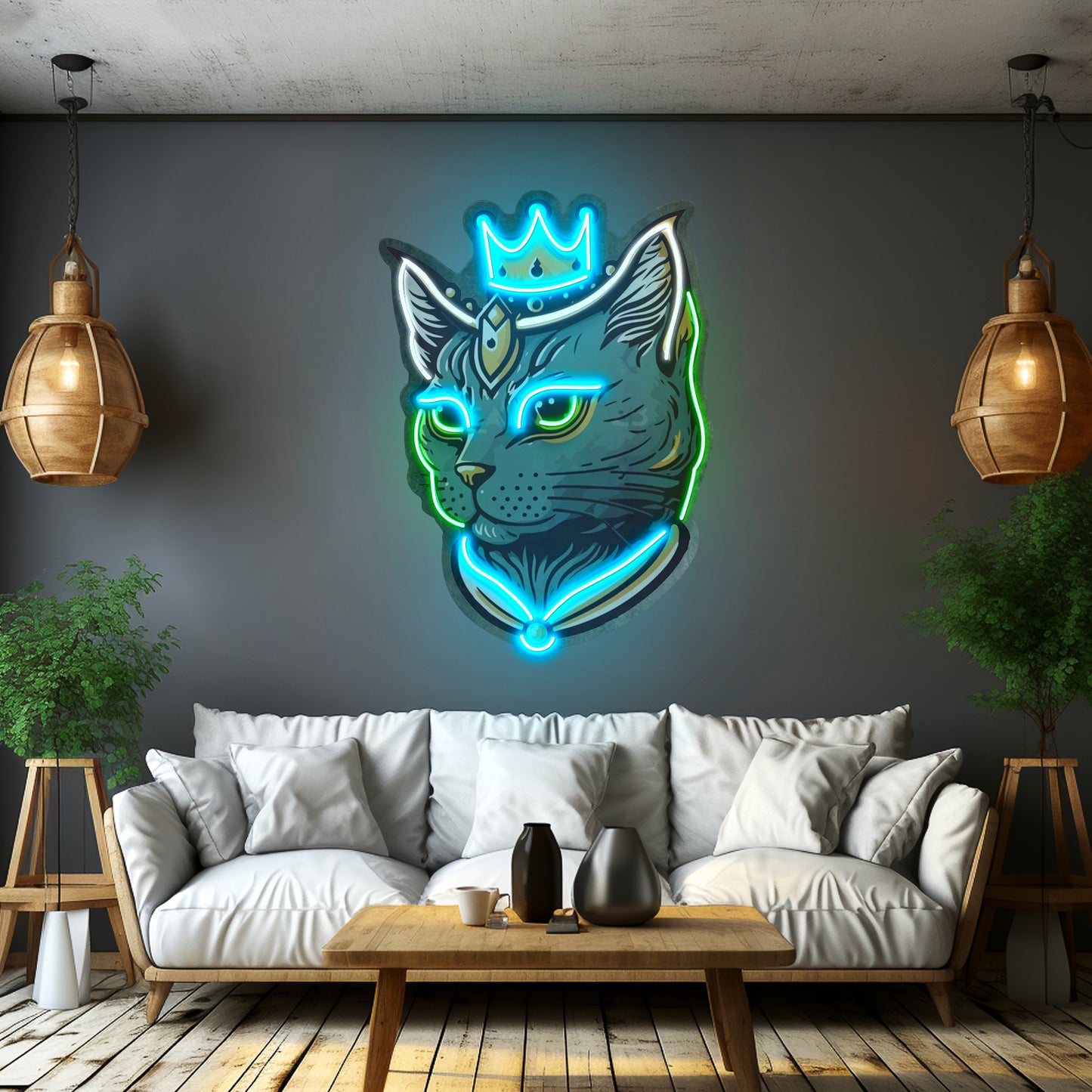 King Cat Led Neon Sign Light Custom Led Signs