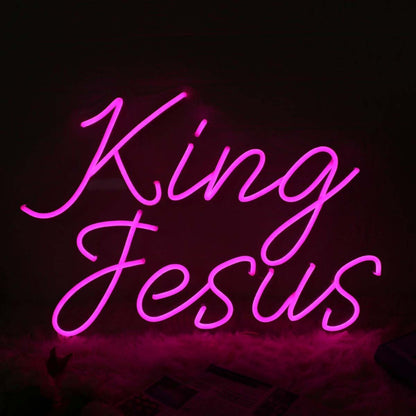 King Jesus Pink Custom Neon Sign | Shineneon