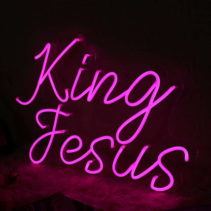 King Jesus Pink Custom Neon Sign | Shineneon