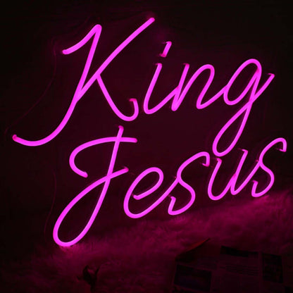 King Jesus Pink Custom Neon Sign | Shineneon