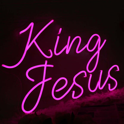 King Jesus Pink Custom Neon Sign | Shineneon
