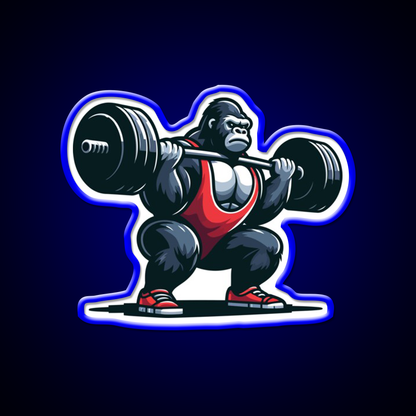 King Of Squats C Powerlifting Gorilla Gym Fitness Led Neon Sign Rgb Color