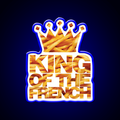King Of The French Fast Food Led Neon Sign For Burger Place Rgb Color - Shineneon