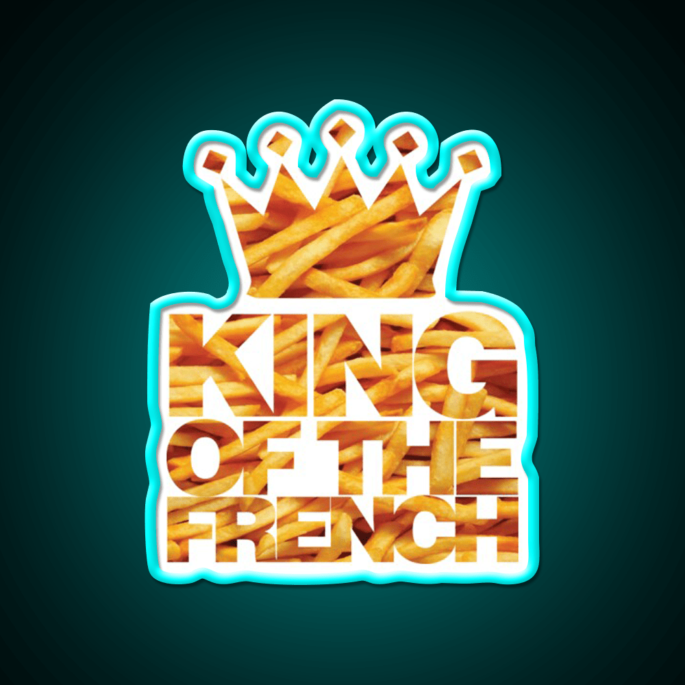 King Of The French Fast Food Led Neon Sign For Burger Place Rgb Color - Shineneon