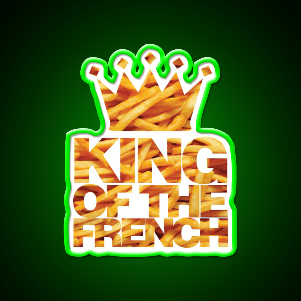 King Of The French Fast Food Led Neon Sign For Burger Place Rgb Color - Shineneon