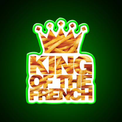 King Of The French Fast Food Led Neon Sign For Burger Place Rgb Color - Shineneon