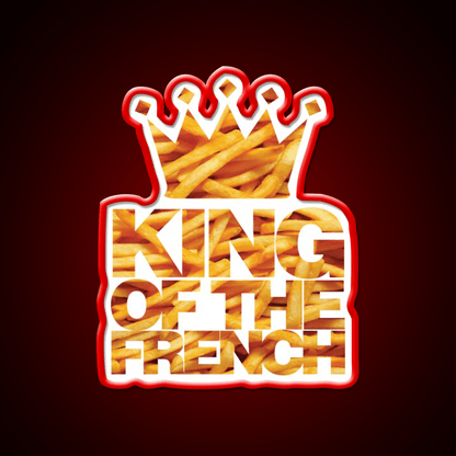 King Of The French Fast Food Led Neon Sign For Burger Place Rgb Color - Shineneon