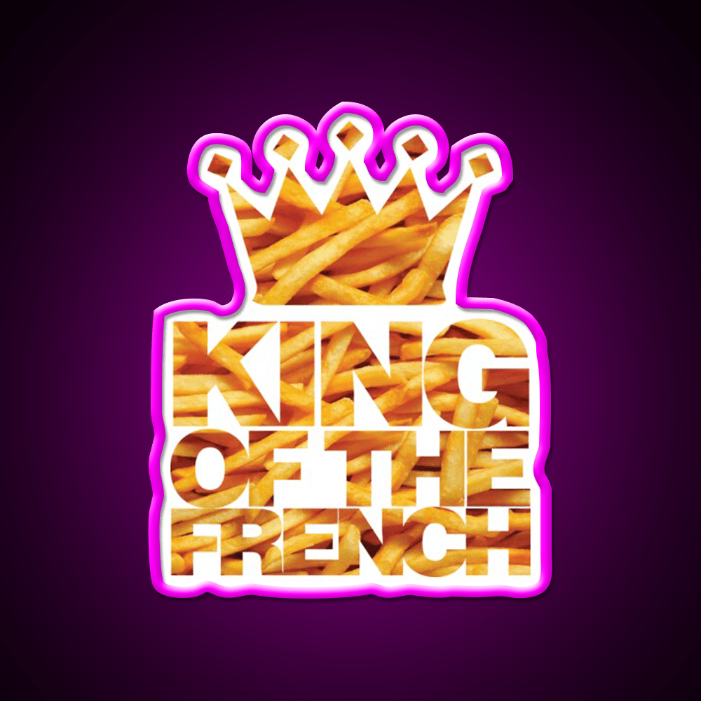King Of The French Fast Food Led Neon Sign For Burger Place Rgb Color - Shineneon