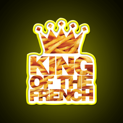 King Of The French Fast Food Led Neon Sign For Burger Place Rgb Color - Shineneon