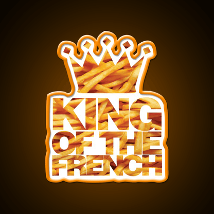 King Of The French Fast Food Led Neon Sign For Burger Place Rgb Color - Shineneon