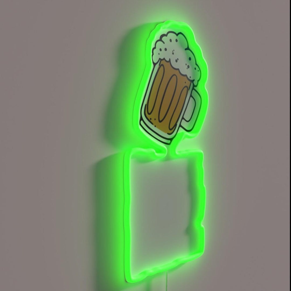 King Of The Keg Rgb Led Neon Sign - LED neon sign close-up detail