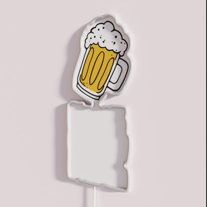 King Of The Keg Rgb Led Neon Sign - Neon sign mounted on wall in room