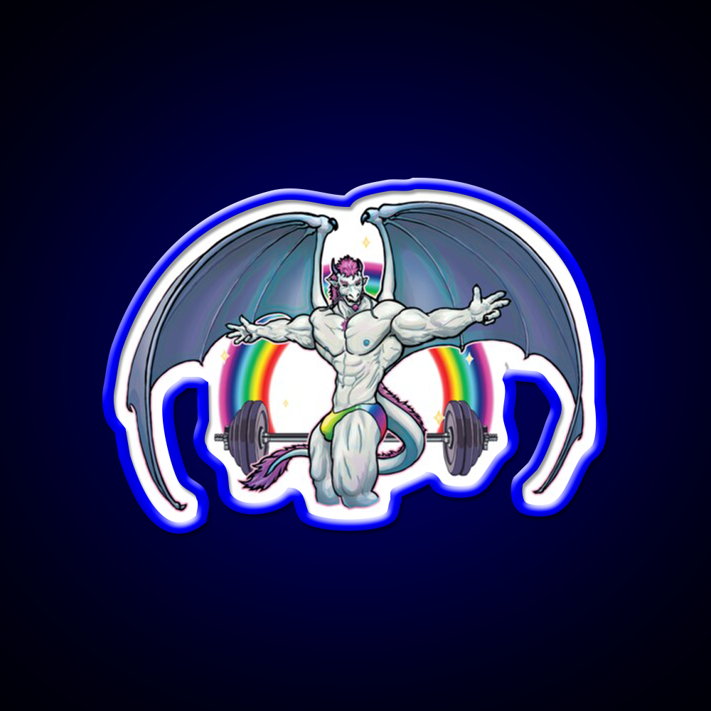 King Of Wings Gym Fitness Led Neon Sign Rgb Color