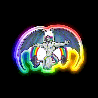 King Of Wings Gym Fitness Led Neon Sign Rgb Color