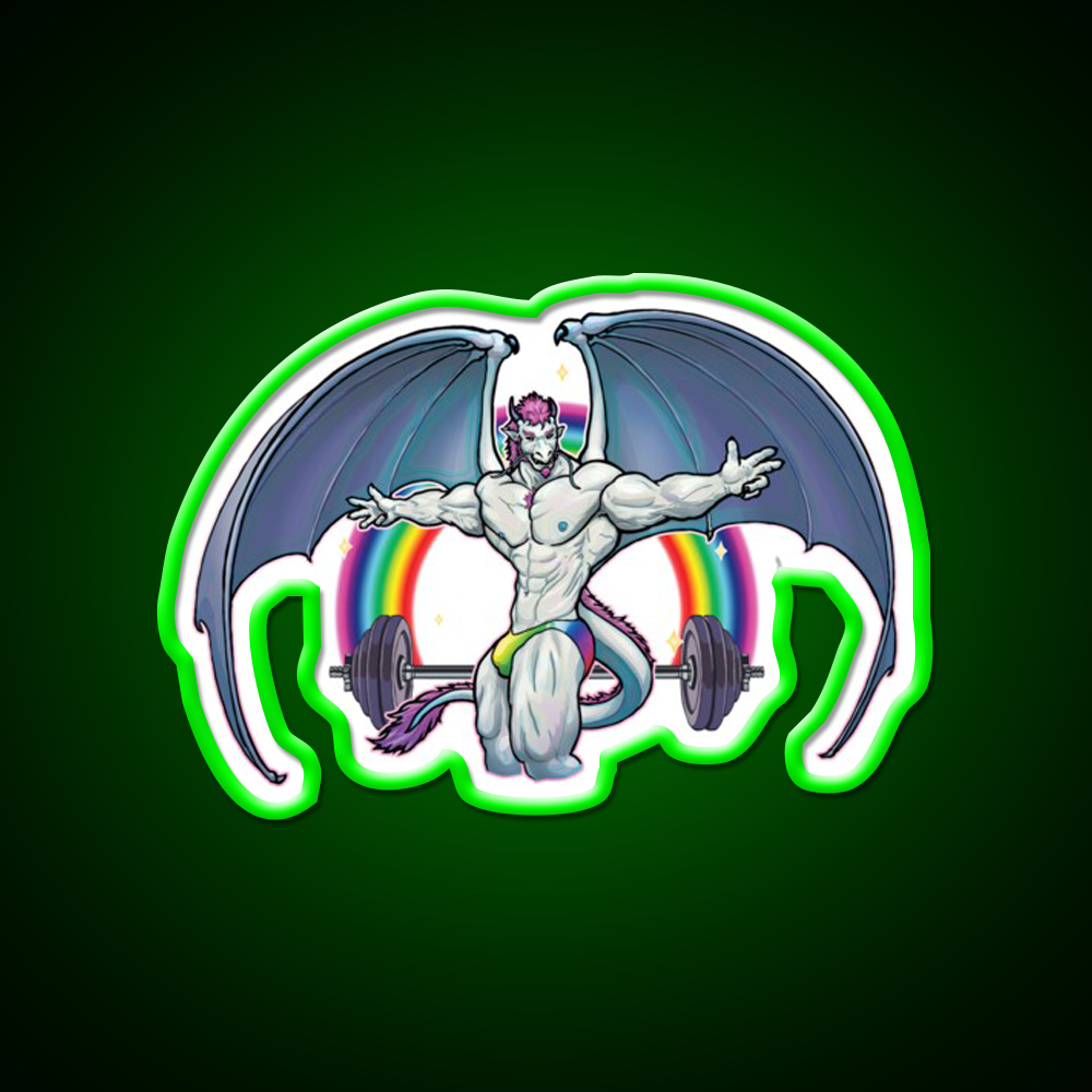 King Of Wings Gym Fitness Led Neon Sign Rgb Color