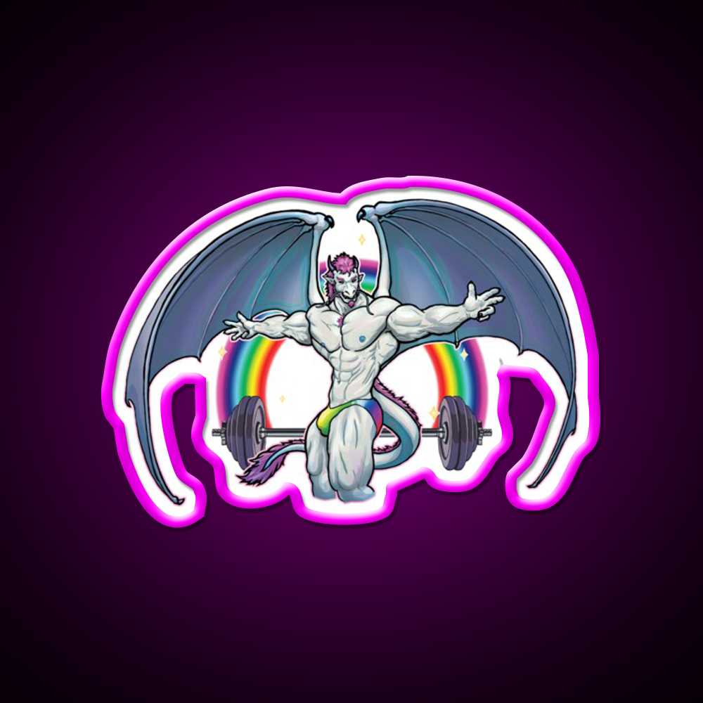 King Of Wings Gym Fitness Led Neon Sign Rgb Color