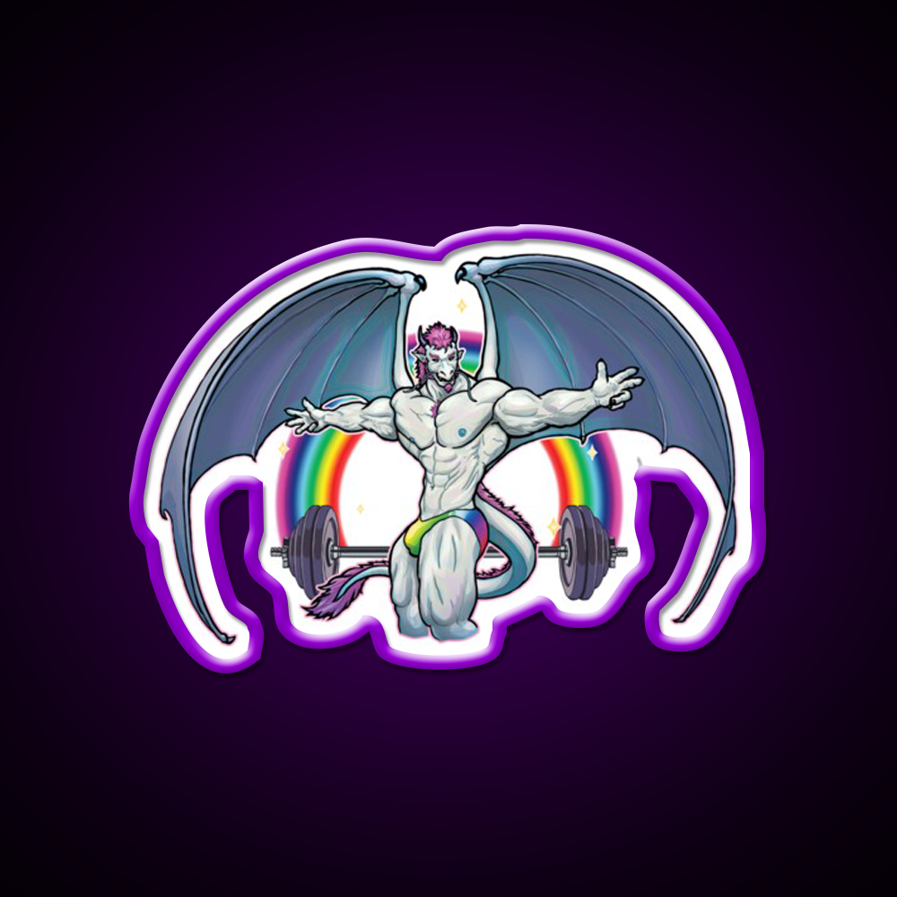 King Of Wings Gym Fitness Led Neon Sign Rgb Color