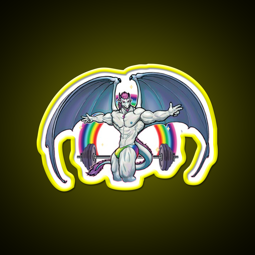 King Of Wings Gym Fitness Led Neon Sign Rgb Color