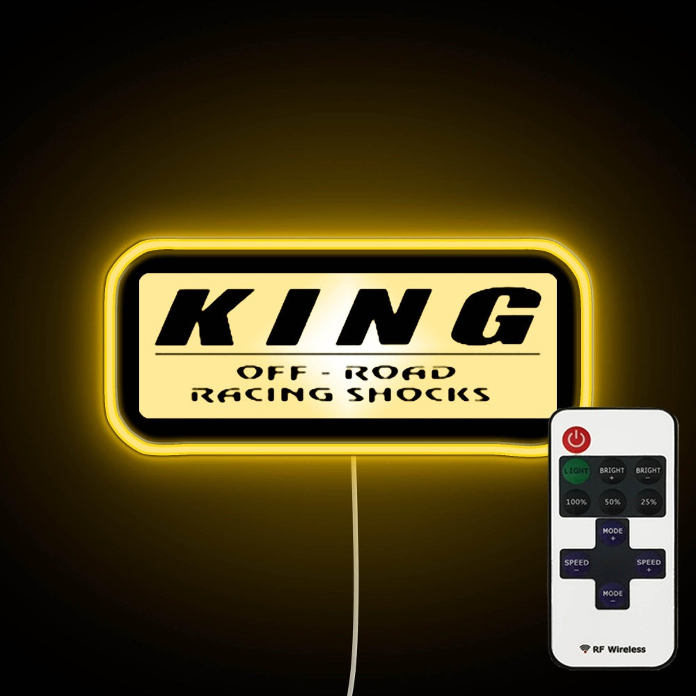 King Off Road Racing Shocks Neon Sign - Custom LED neon sign front view