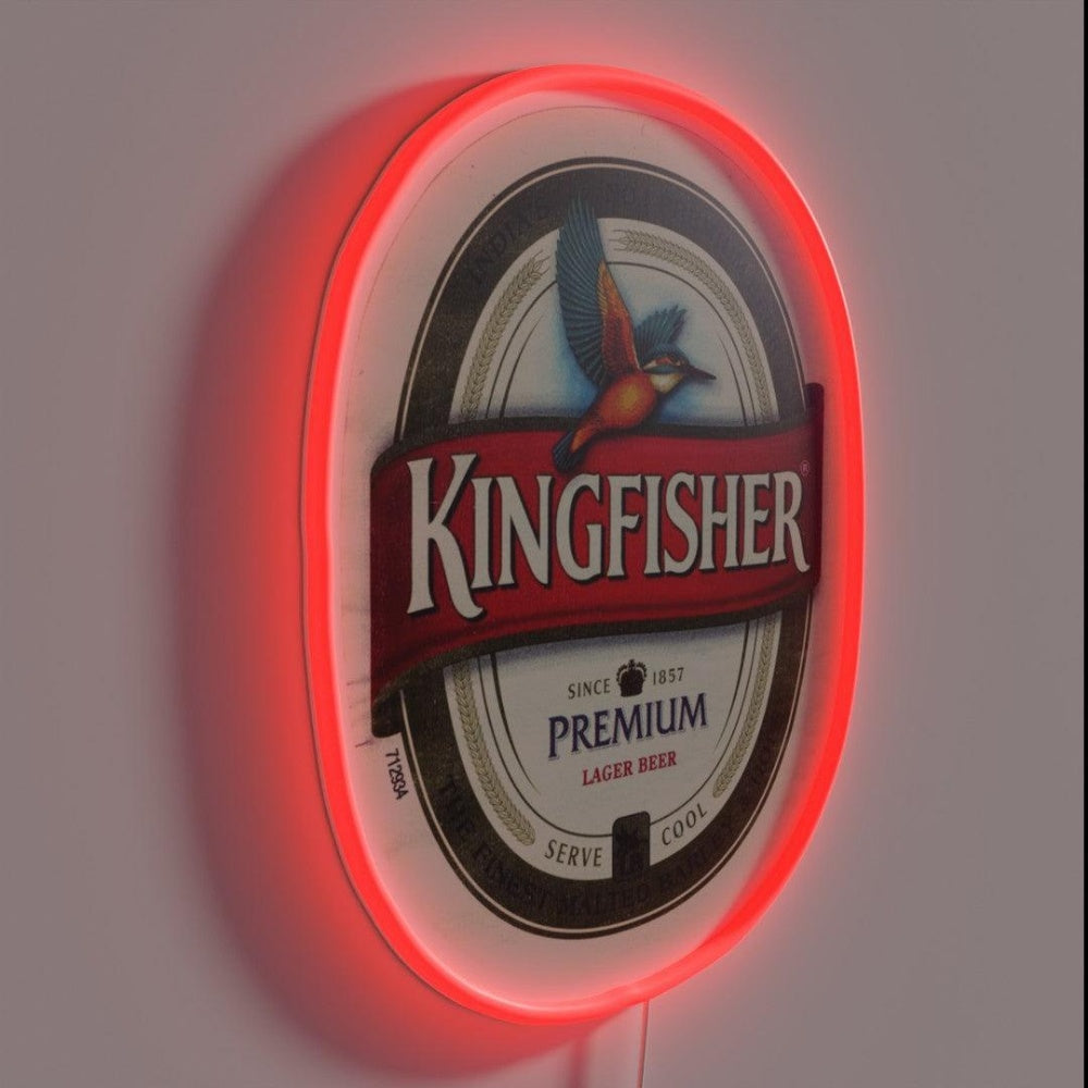 Kingfisher Beer Rgb Led Neon Sign - LED neon sign close-up detail