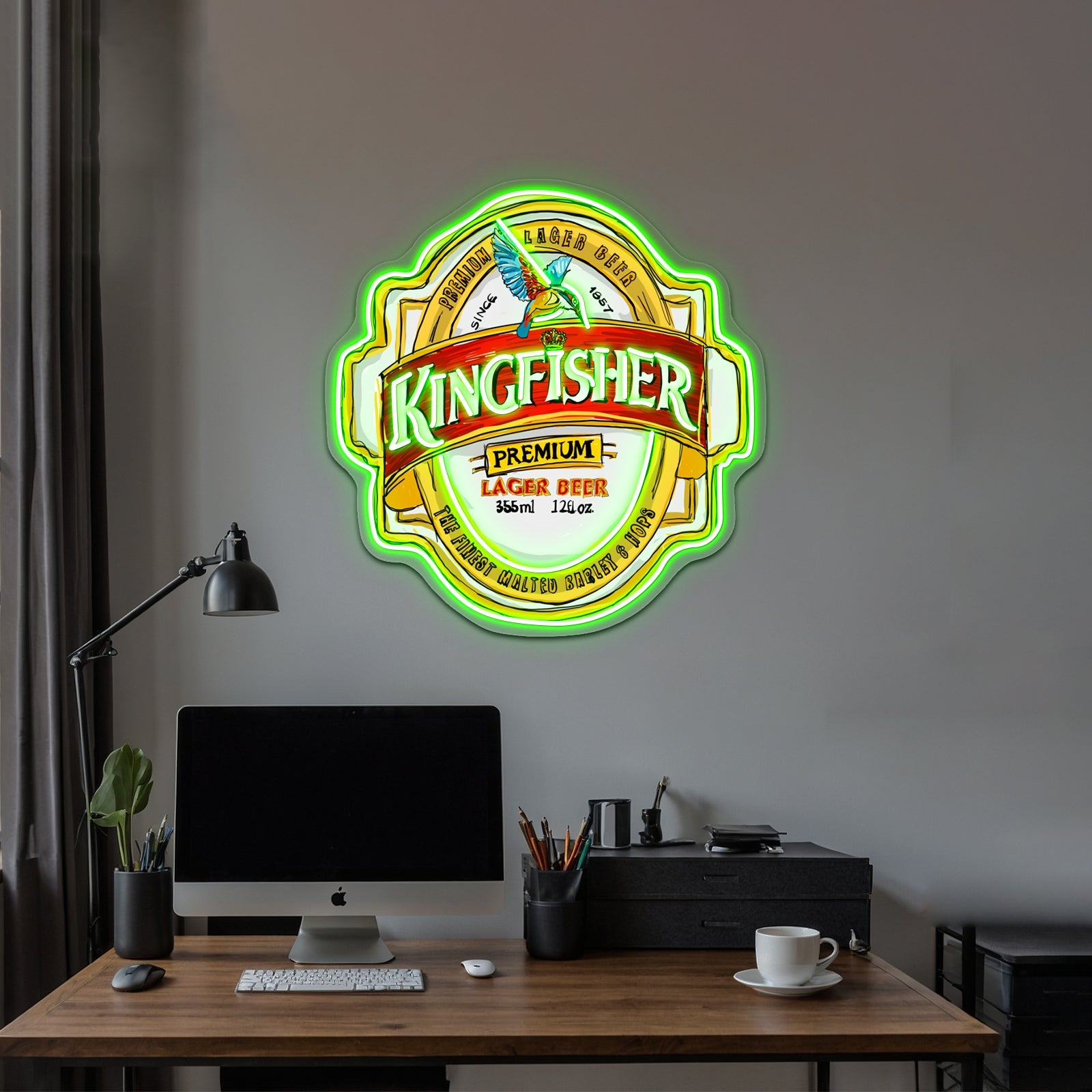 Kingfisher Lager Pop Artwork Neon Signs For Sale - Shineneon