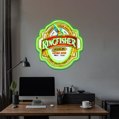 Kingfisher Lager Pop Artwork Neon Signs For Sale - Shineneon