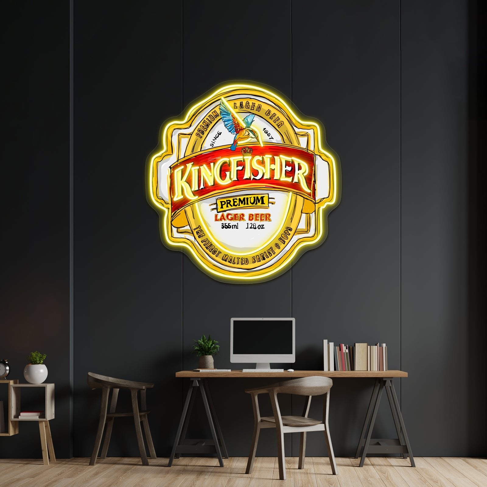 Kingfisher Lager Pop Artwork Neon Signs For Sale - Shineneon