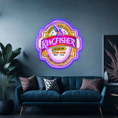 Kingfisher Lager Pop Artwork Neon Signs For Sale - Shineneon