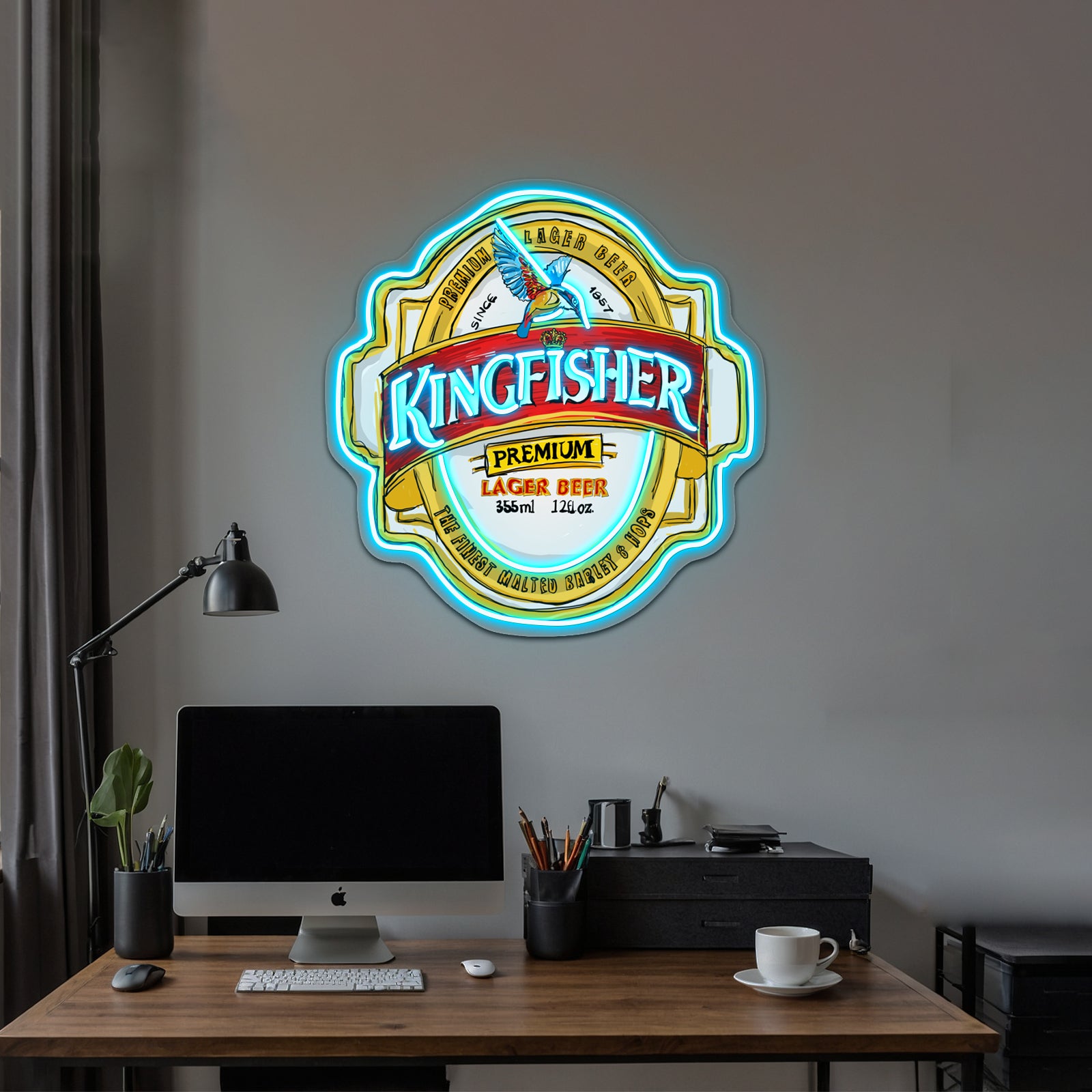 Kingfisher Lager Pop Artwork Neon Signs For Sale