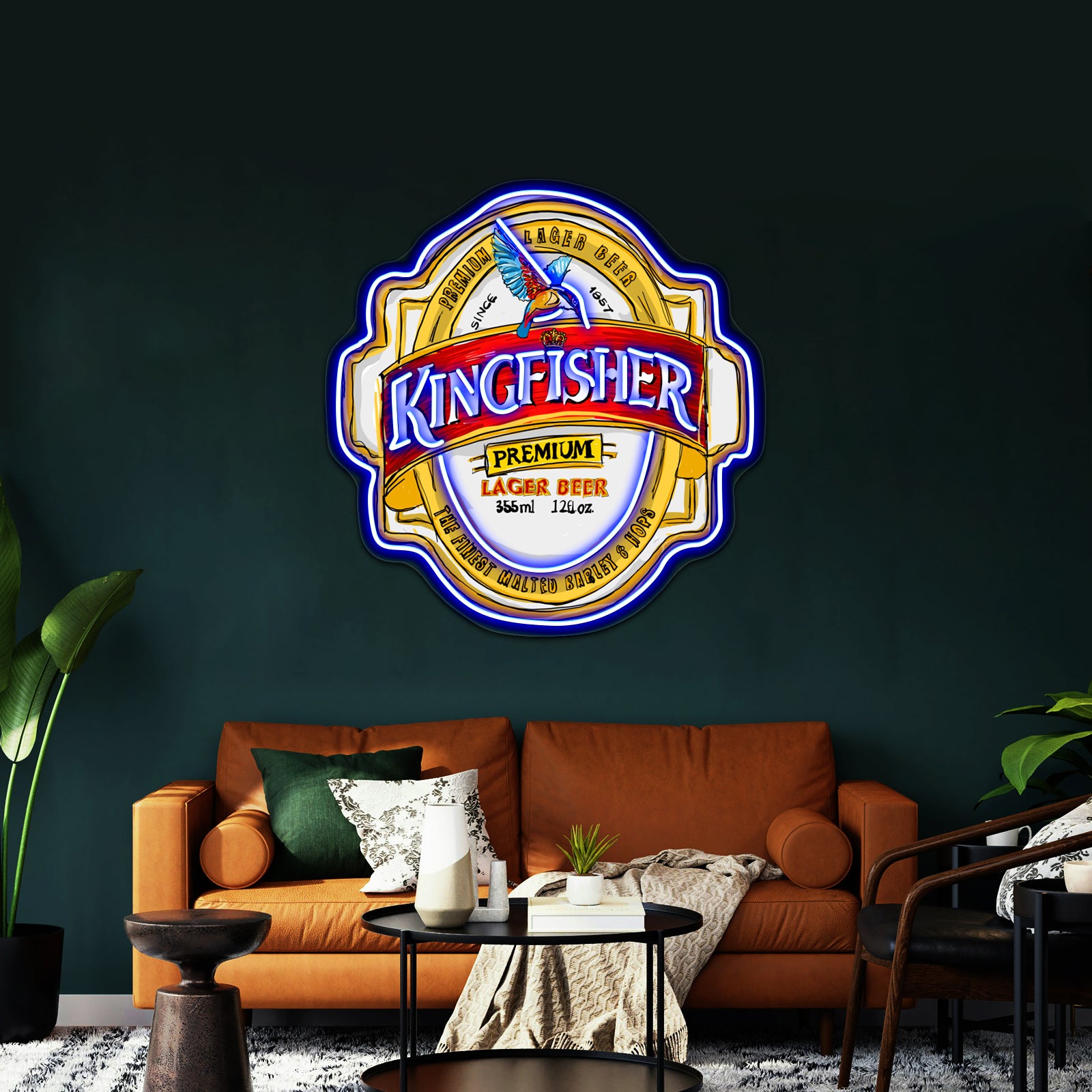 Kingfisher Lager Pop Artwork Neon Signs For Sale