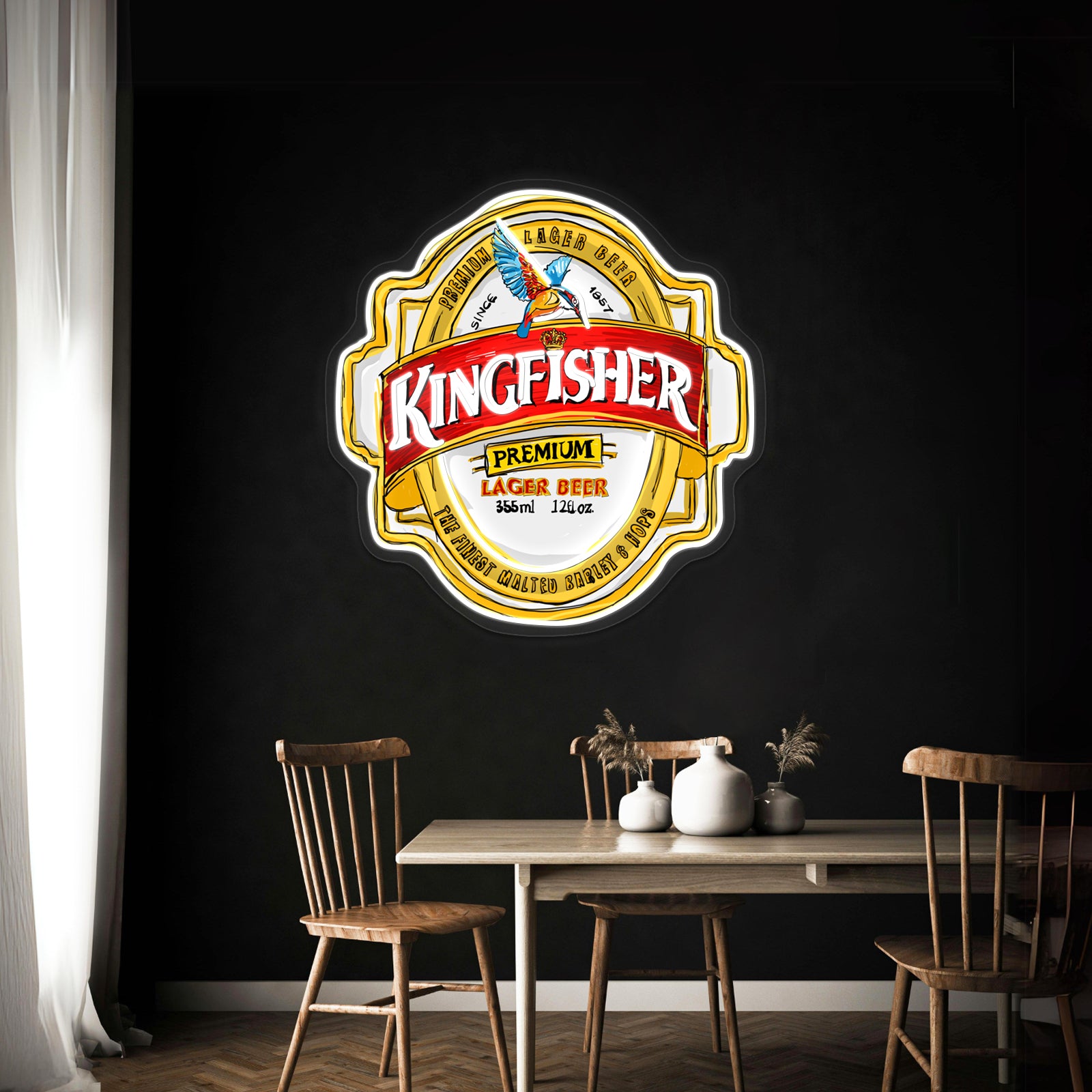 Kingfisher Lager Pop Artwork Neon Signs For Sale