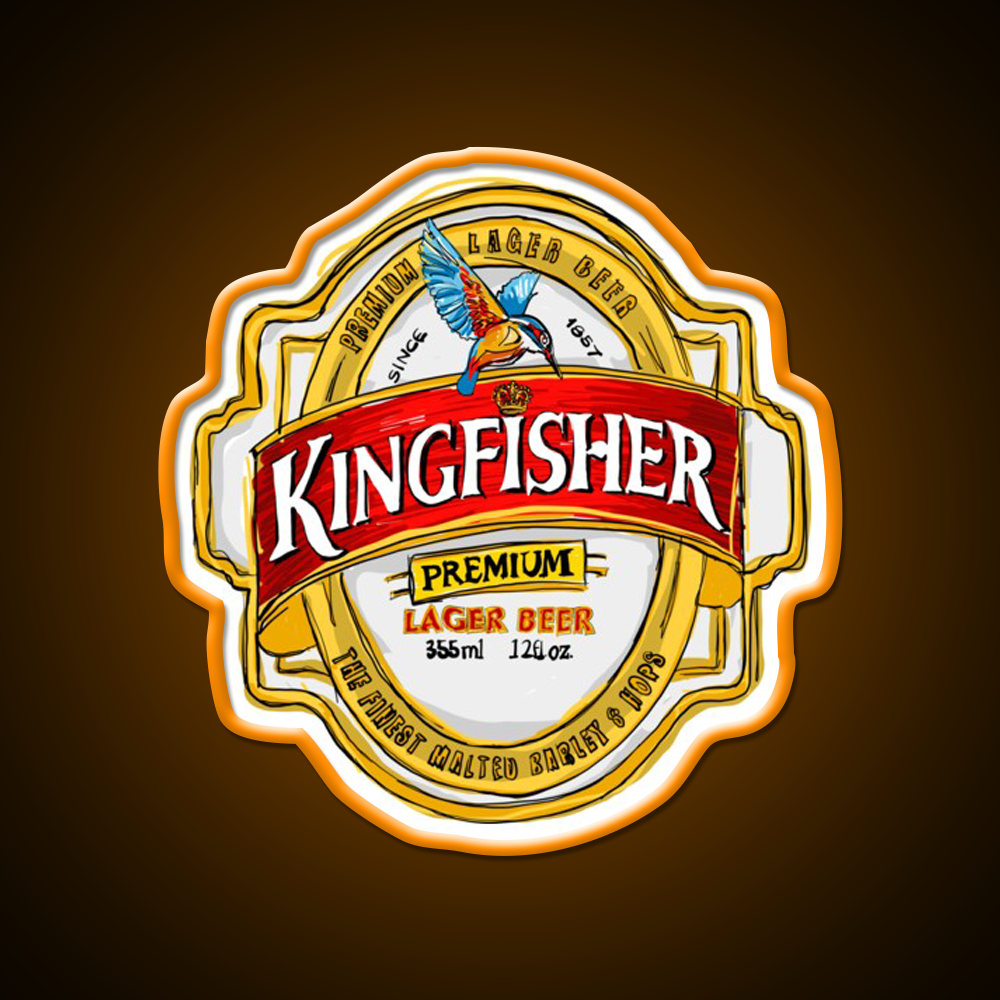 Kingfisher Lager Pop Beer Bar Decor Led Neon Sign Rgb Color - LED neon sign view 6