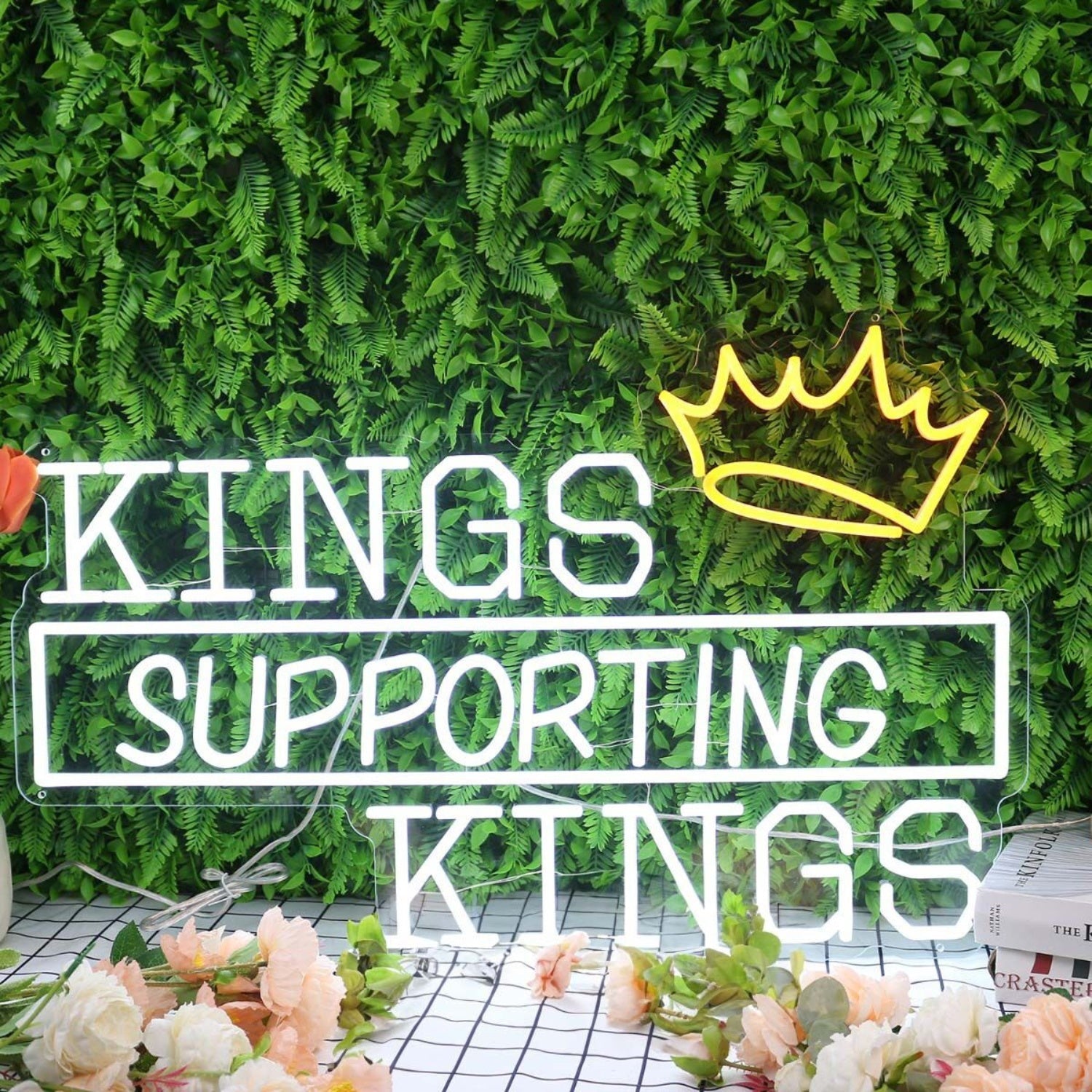 Kings Supporting Kings White Led Neon Sign - Shineneon
