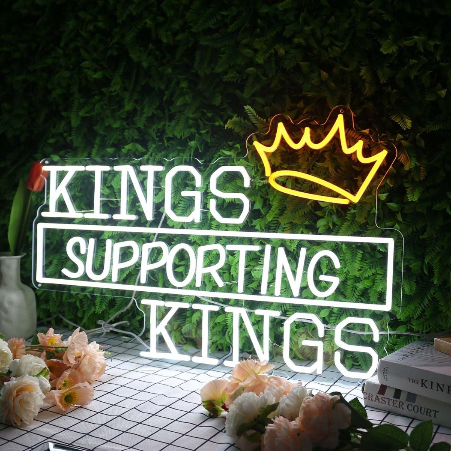 Kings Supporting Kings White Led Neon Sign - Shineneon