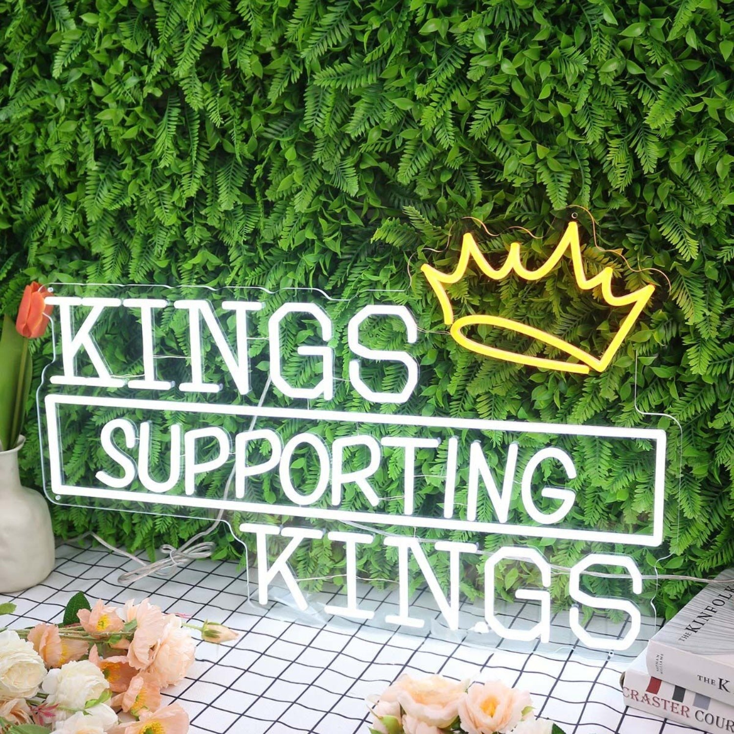 Kings Supporting Kings White Led Neon Sign - Shineneon