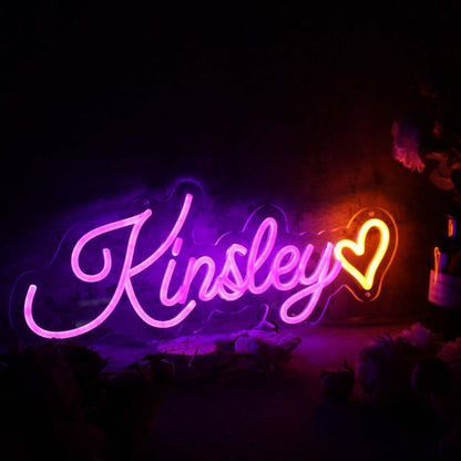 Kinsley Dark Purple Led Neon Sign - Shineneon