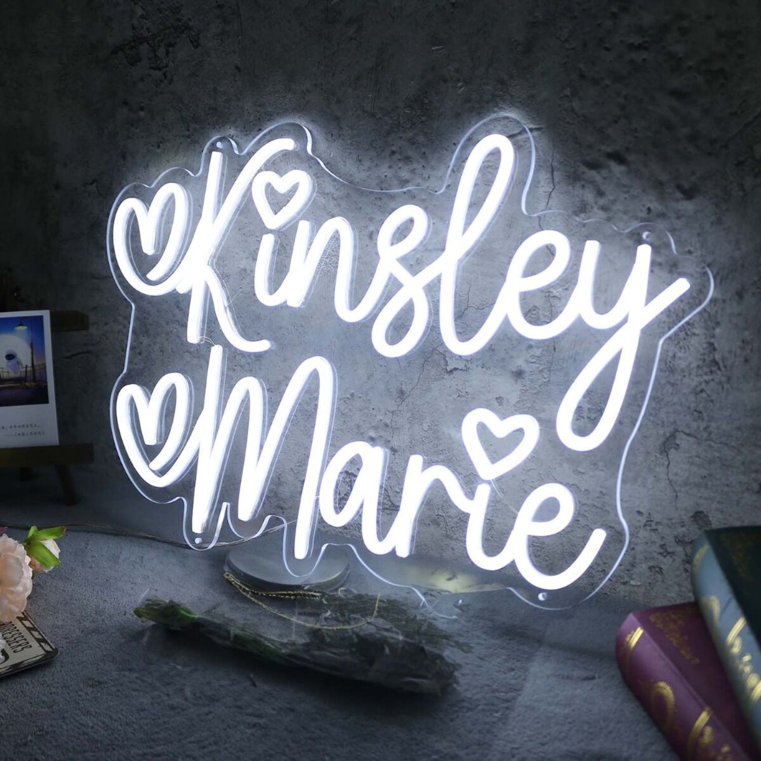 Kinsley Marie White Led Neon Sign - Shineneon