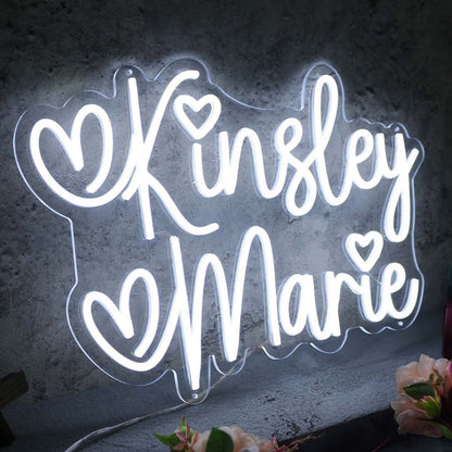 Kinsley Marie White Led Neon Sign - Shineneon