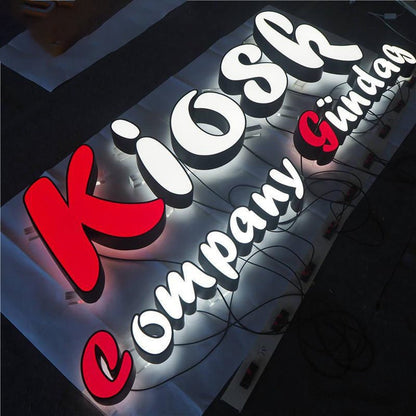 Kiosh Company Gundag 3D Front And Back Lit Letters Metal Led Sign - Shineneon